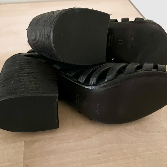 MARSÉLL Coltellone Black Leather Strap Block Heel Shoes Sz 40 - Picture 7 of 12